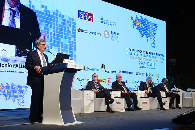 First day of the Eurasian Economic Forum 2018 comes to a close in Verona
